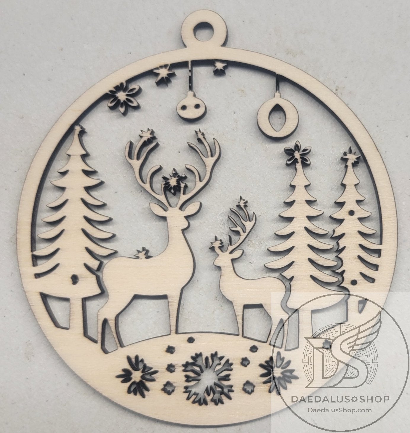 Unique Wooden Cutout Holiday Ornaments - 12 Designs