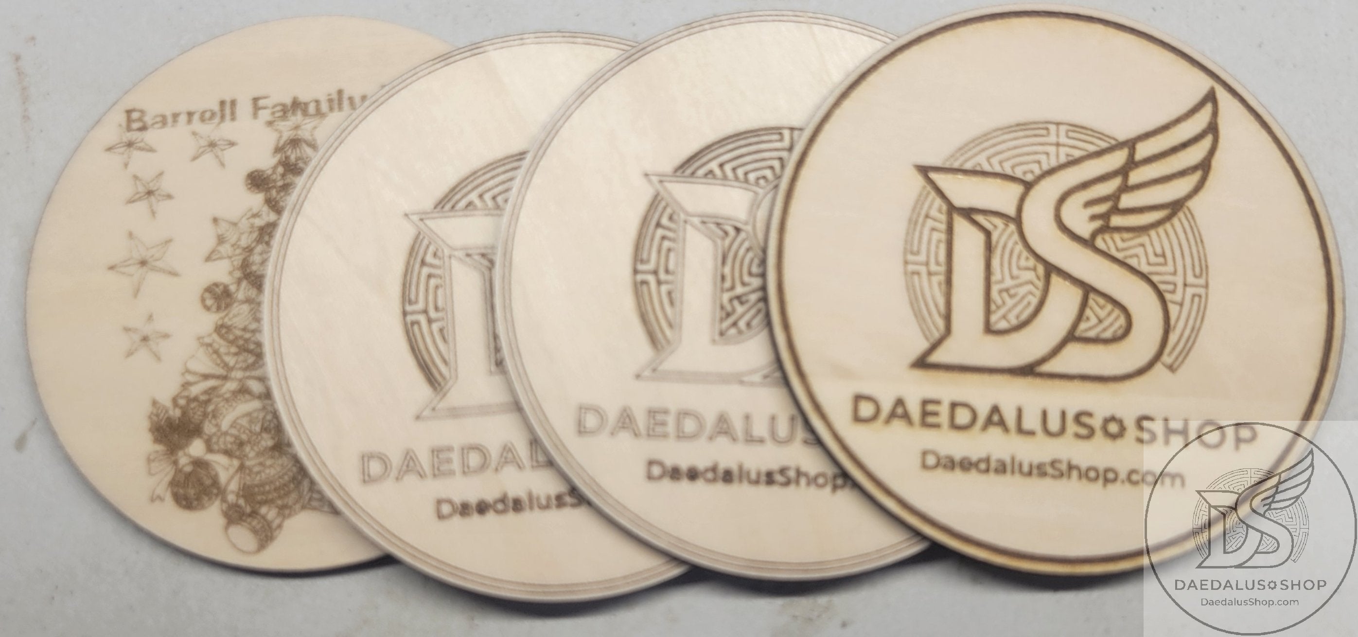 Custom Wood Coaster Set