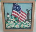 Patriotic American Flag 3D Shadow Frame