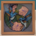 Hummingbird and Hibiscus 3D Shadow Frame