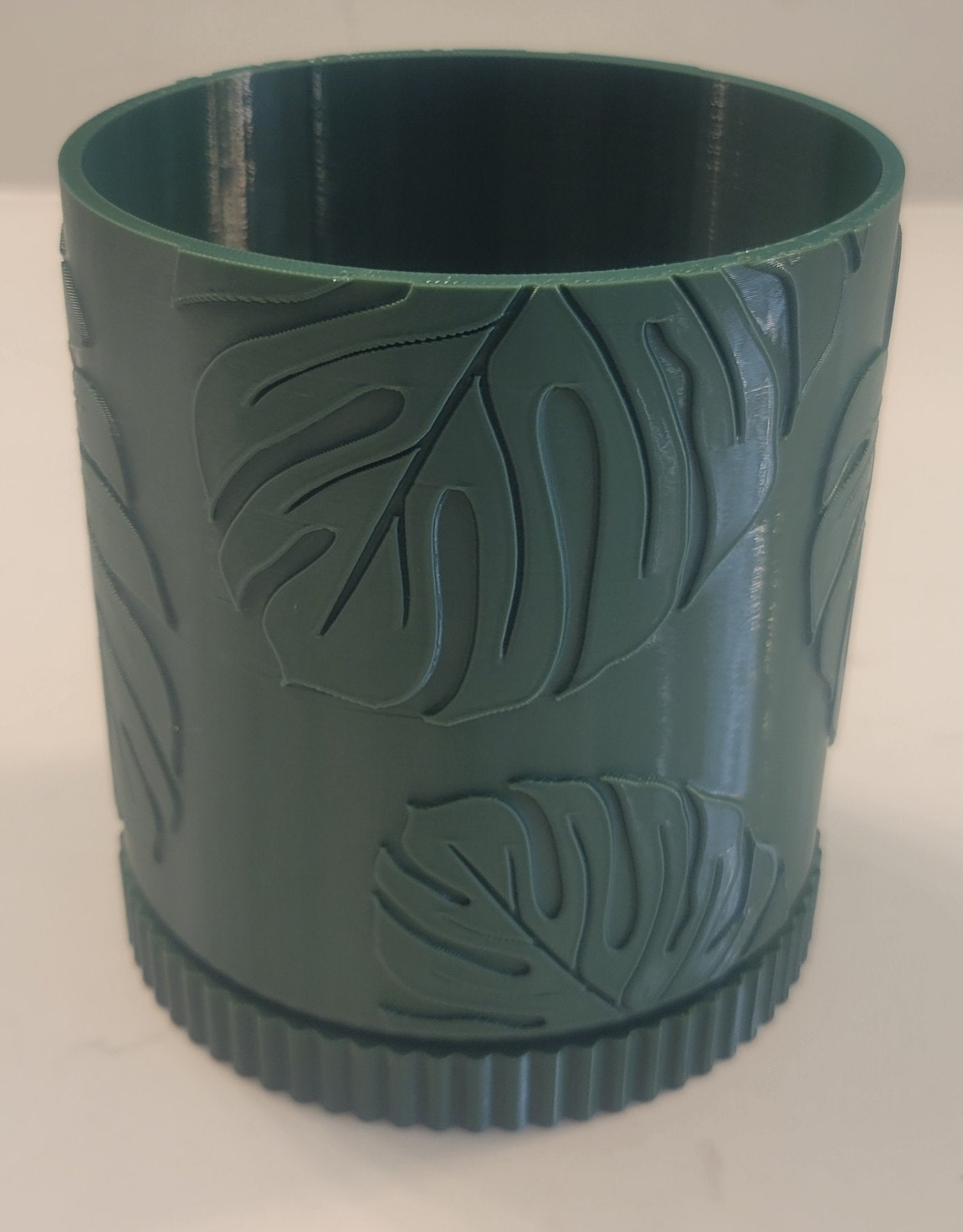 Monstera Theme Plant Pot with Drip Tray - 3D Printed - 3 Sizes