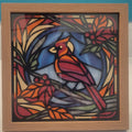 Stained Glass Cardinal 3D Shadow Frame