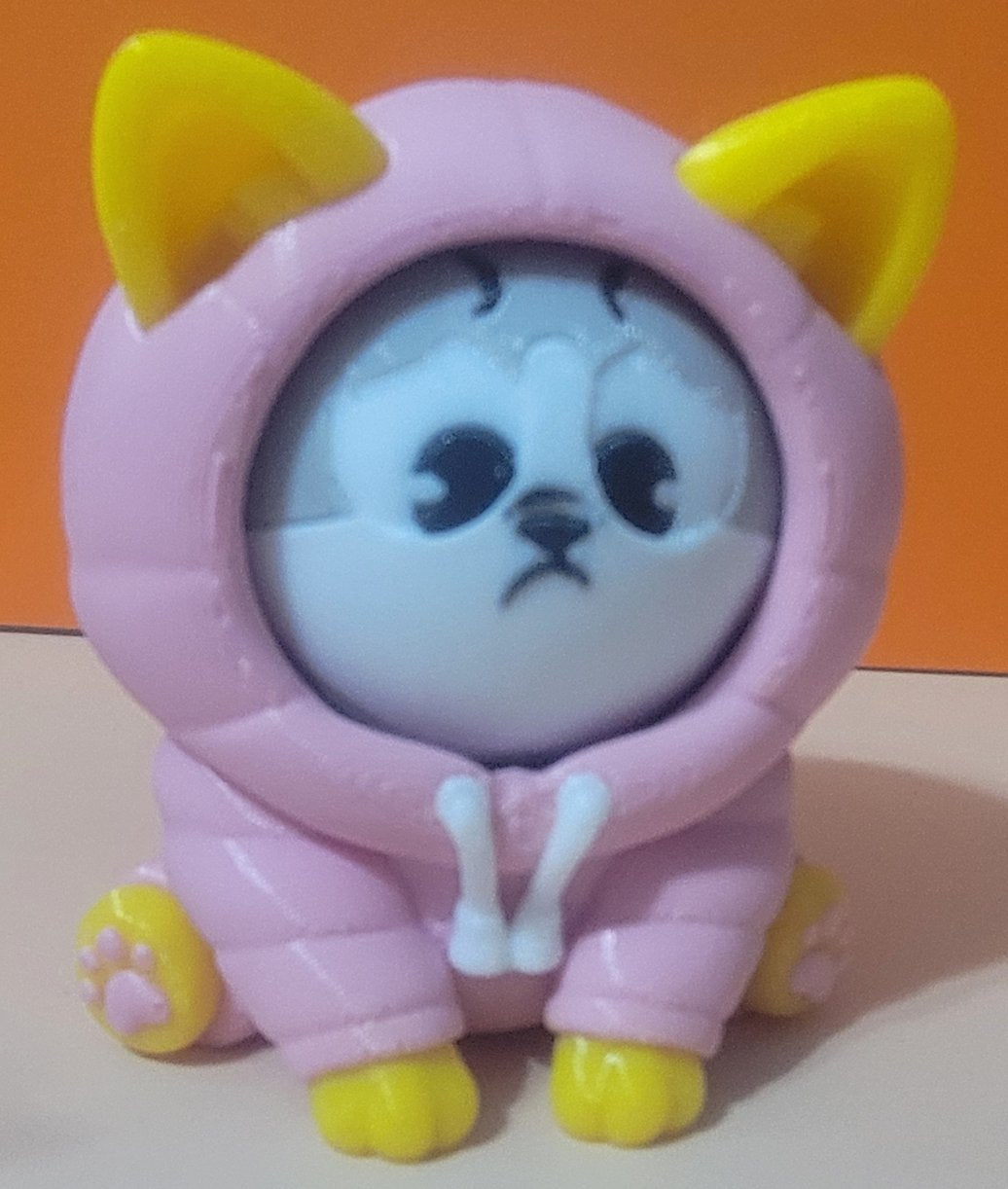 Llavero Puffy Corgi 3 Caras Cambia Moods