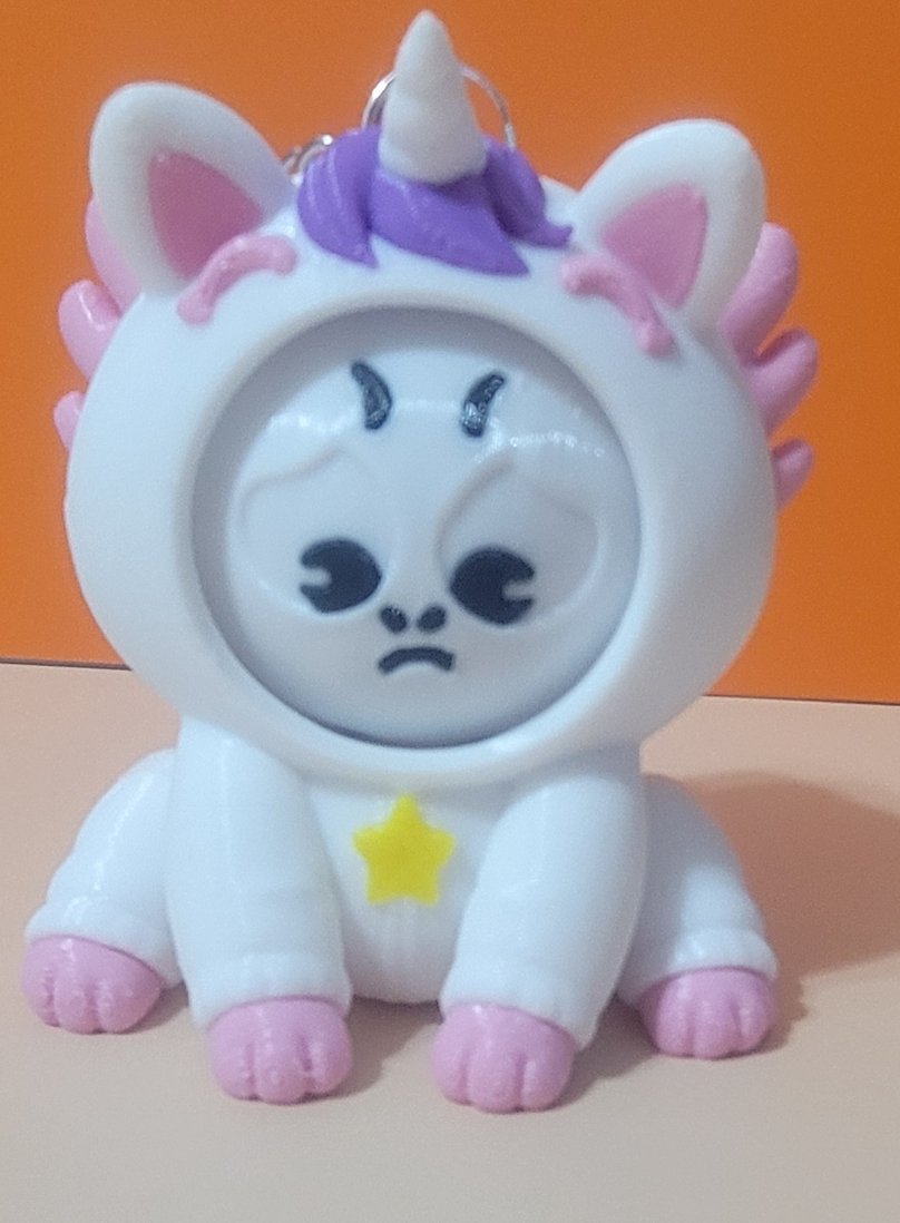 Uni Lotl 3 Faced Mood Flipper Key Chain