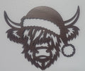 Highland Cow Santa Wall Hanging