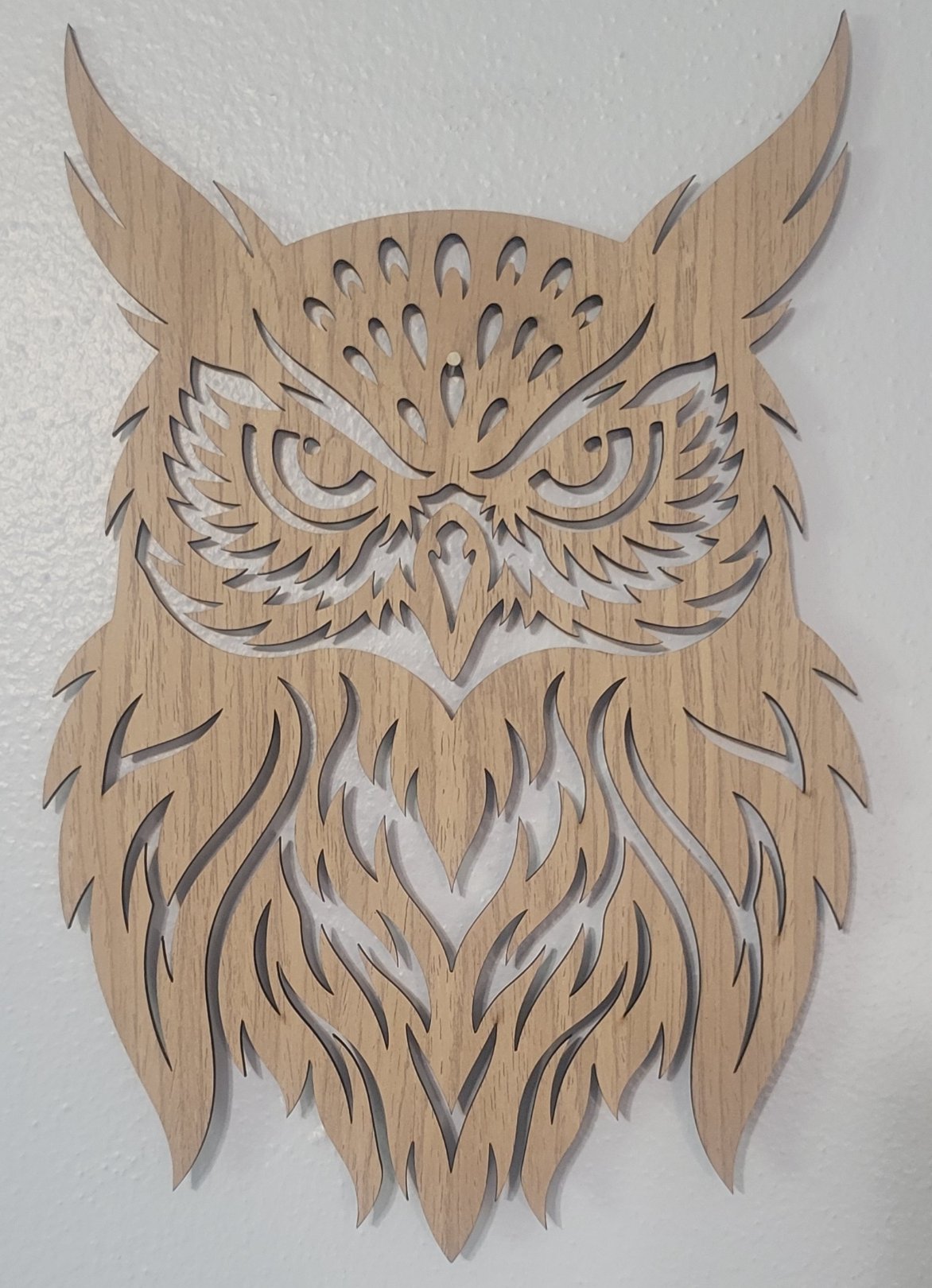 Wooden Laser Cut Owl Wall Hanging