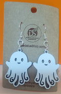 Laser Cut Ghost Earrings 27mm x 40mm