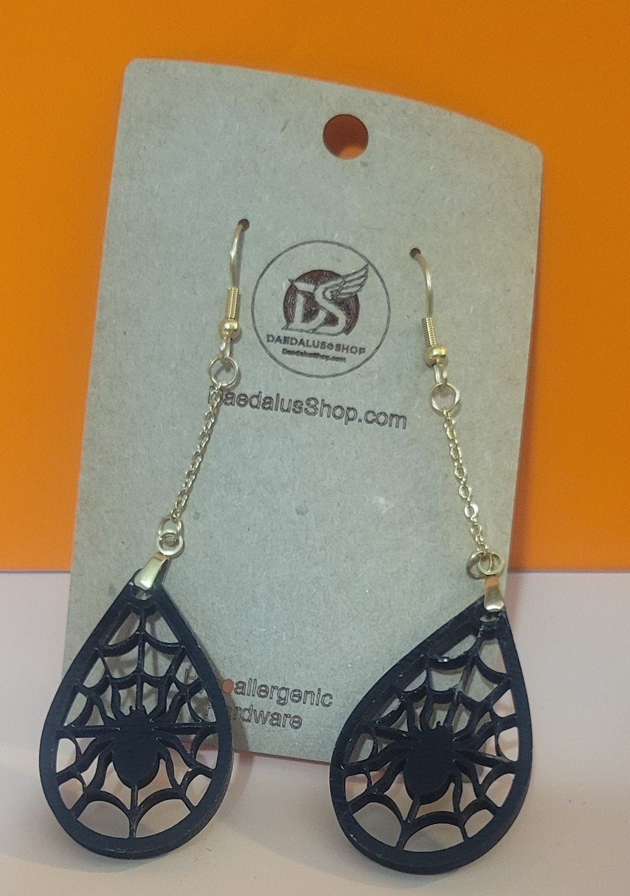 Spider Web and Spider Earrings - 24mm x 40mm