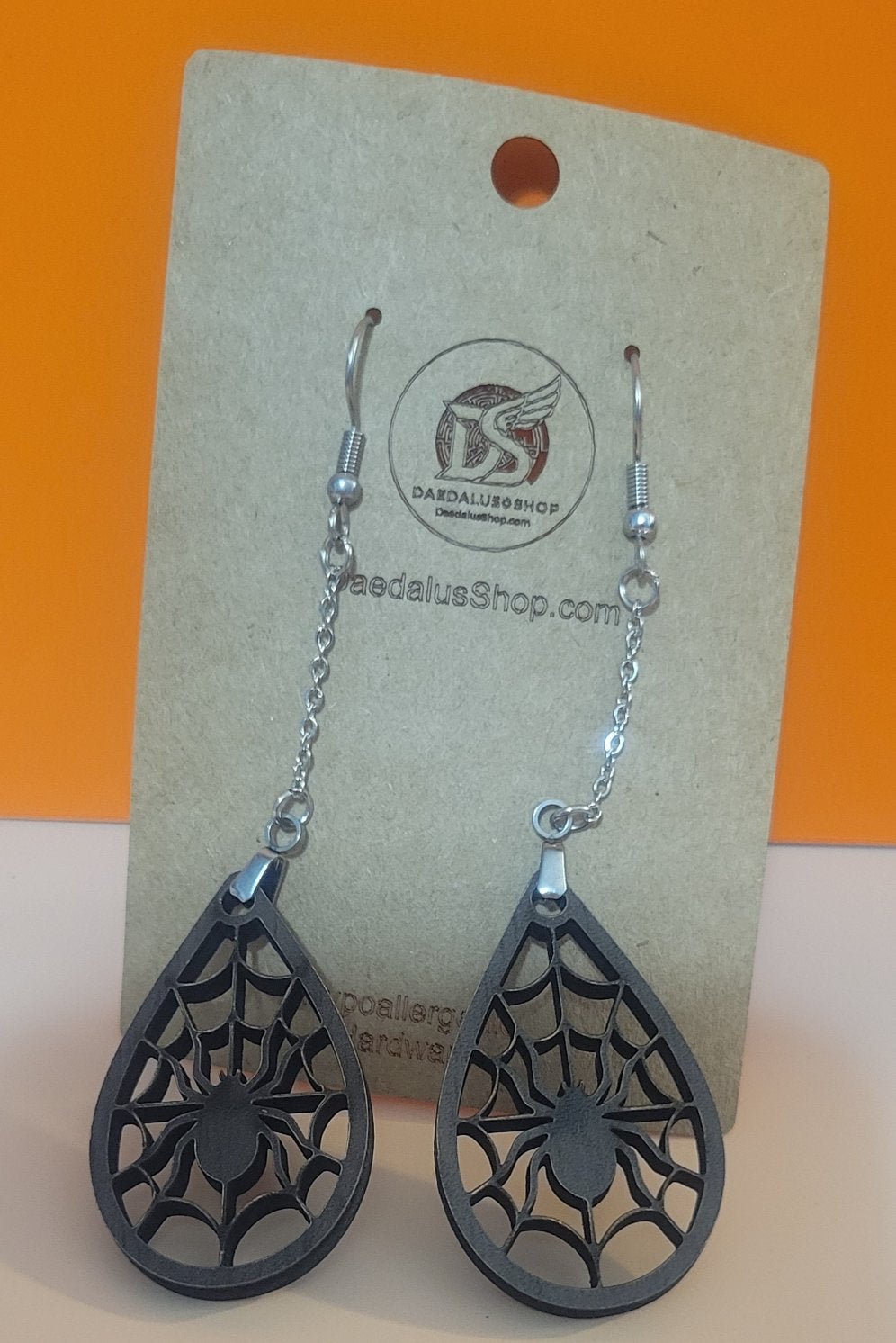 Spider Web and Spider Earrings - 24mm x 40mm