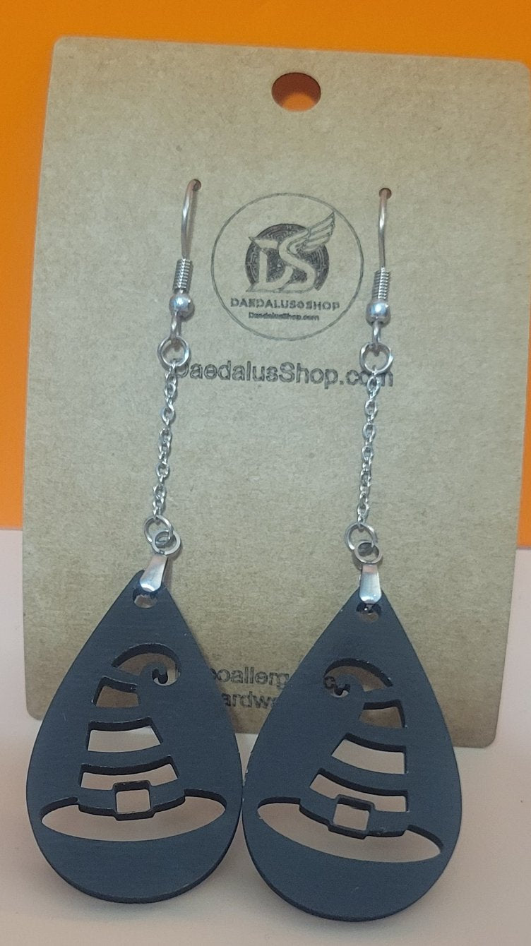 Witch Hat Earrings  - 22mm x 40mm