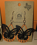 Two Layer Butterfly Dangle Earrings