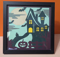 Haunted House Halloween 3D Shadow Frame