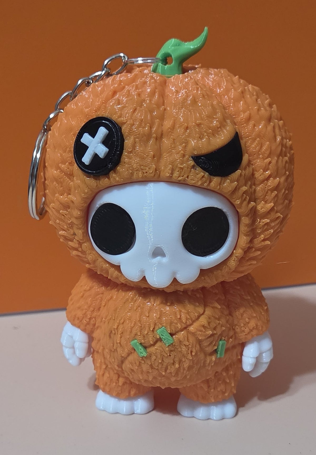 Pumpkin Head Halloween Keychain
