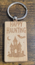 Wooden Halloween Keychain