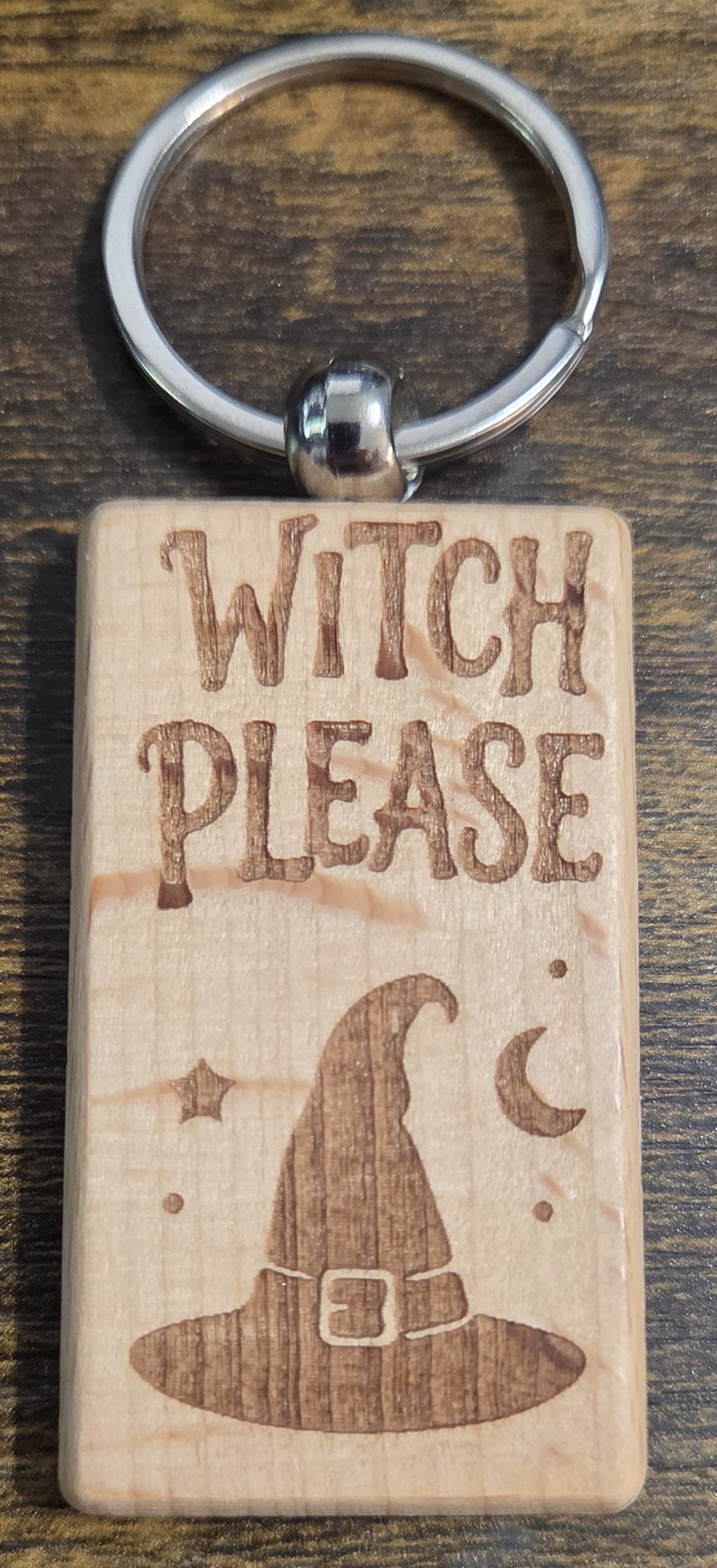 Wooden Halloween Keychain