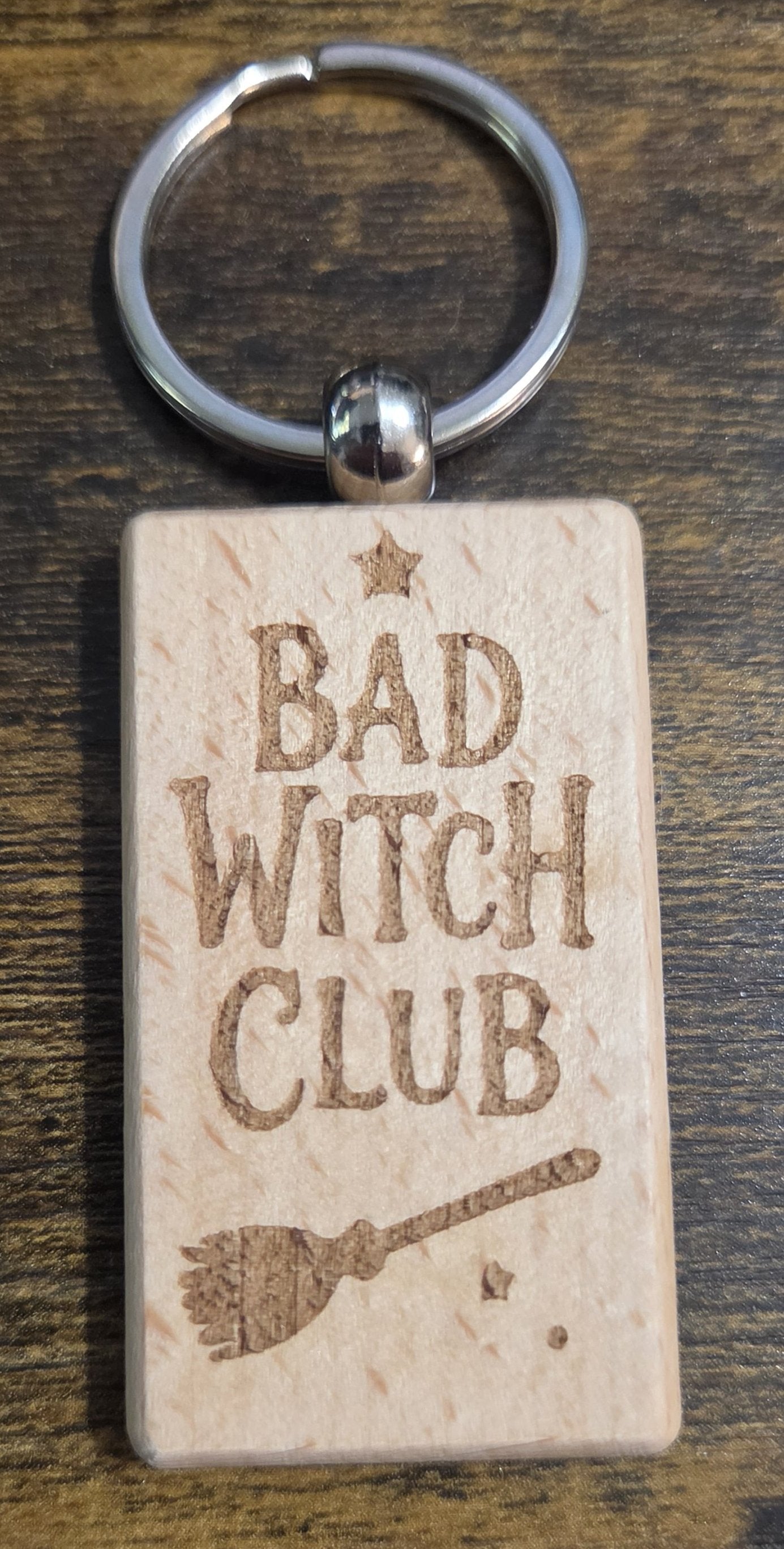 Wooden Halloween Keychain