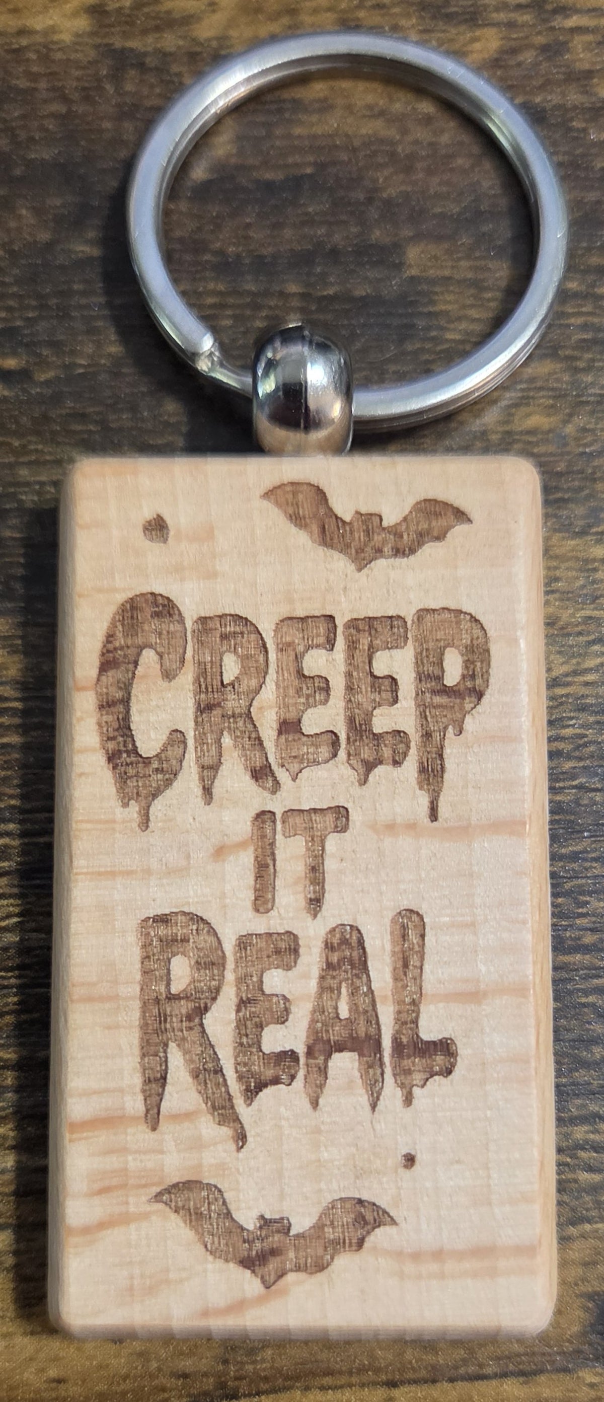 Wooden Halloween Keychain