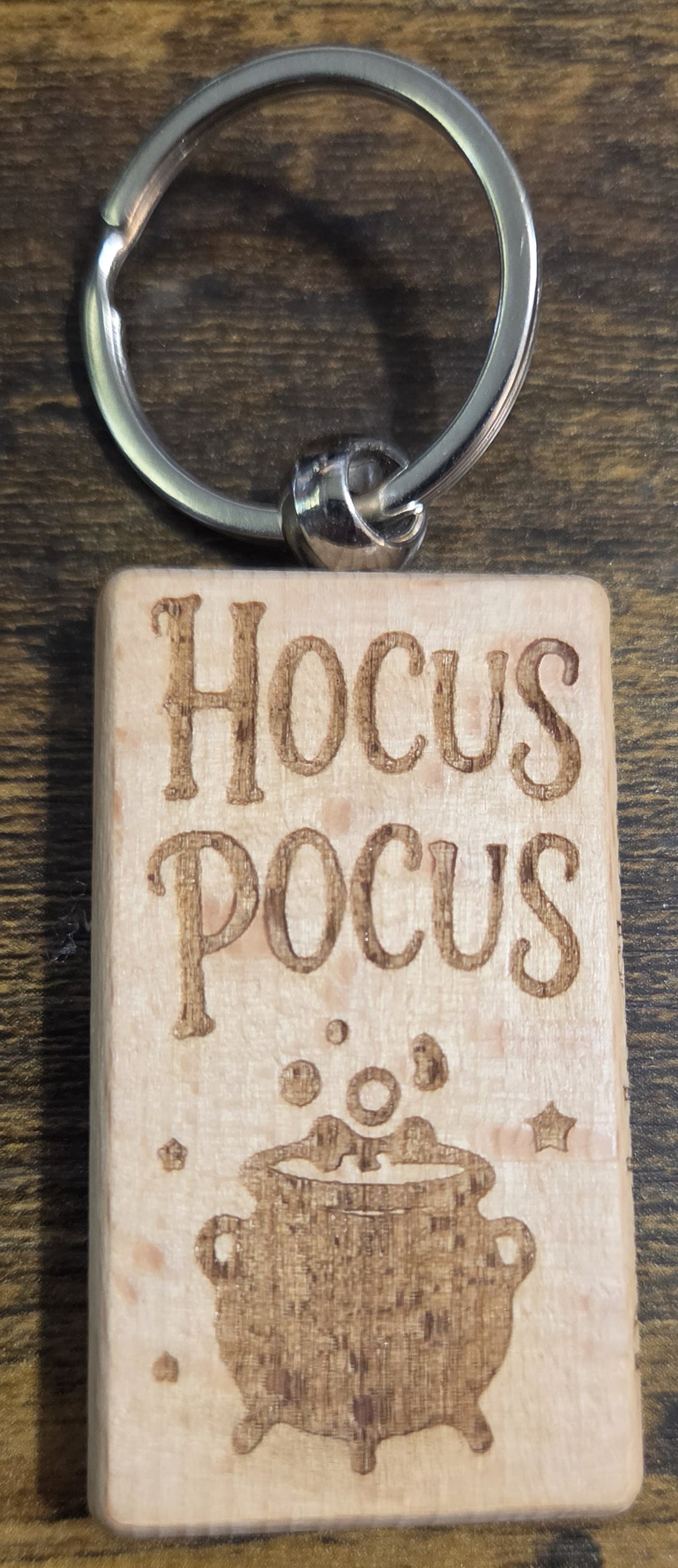 Wooden Halloween Keychain