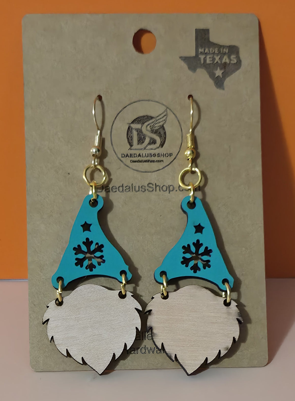 Gnome with Snowflake Hat Earrings