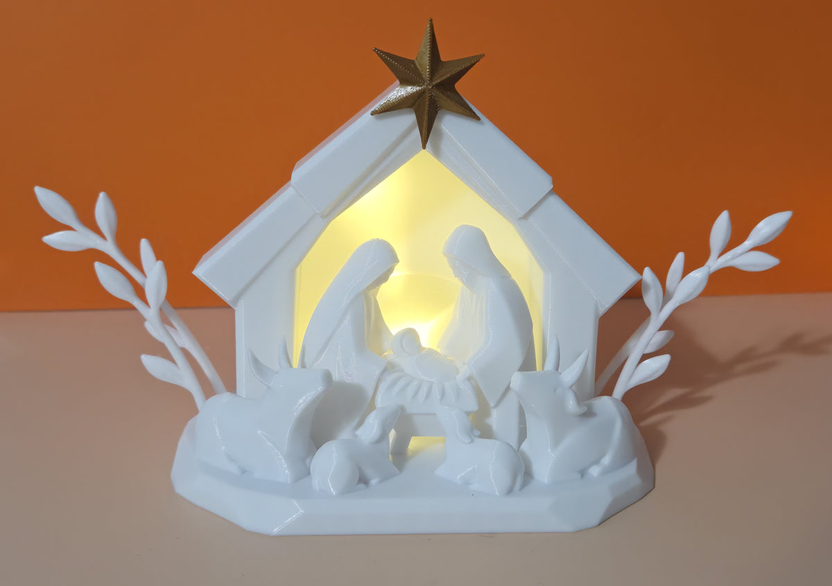 Lighted Nativity Table Lamp