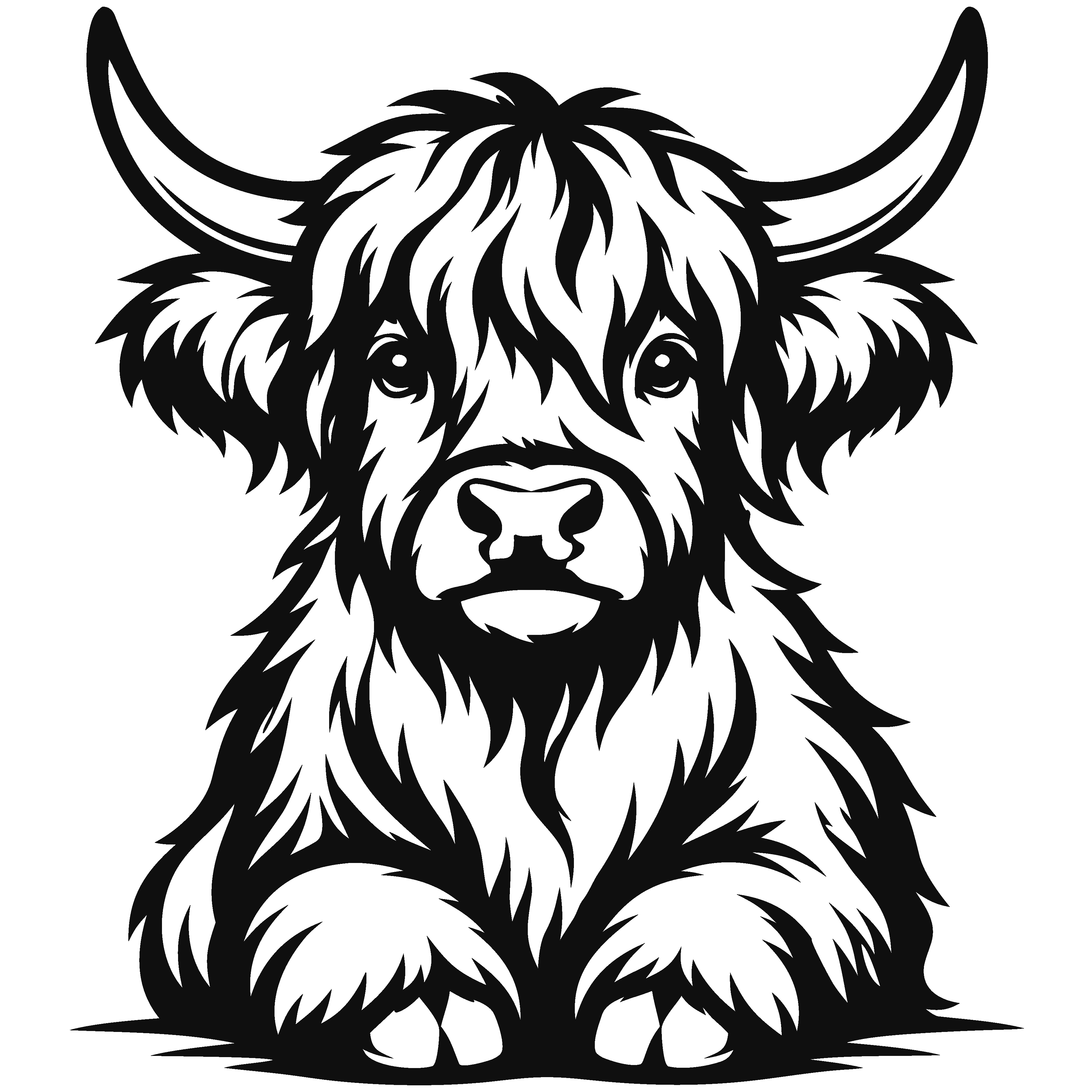 Highland Cow Wooden Wall Hanging