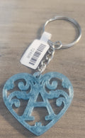 3D Printed Heart Shaped Monogram Keychain - Random Colors