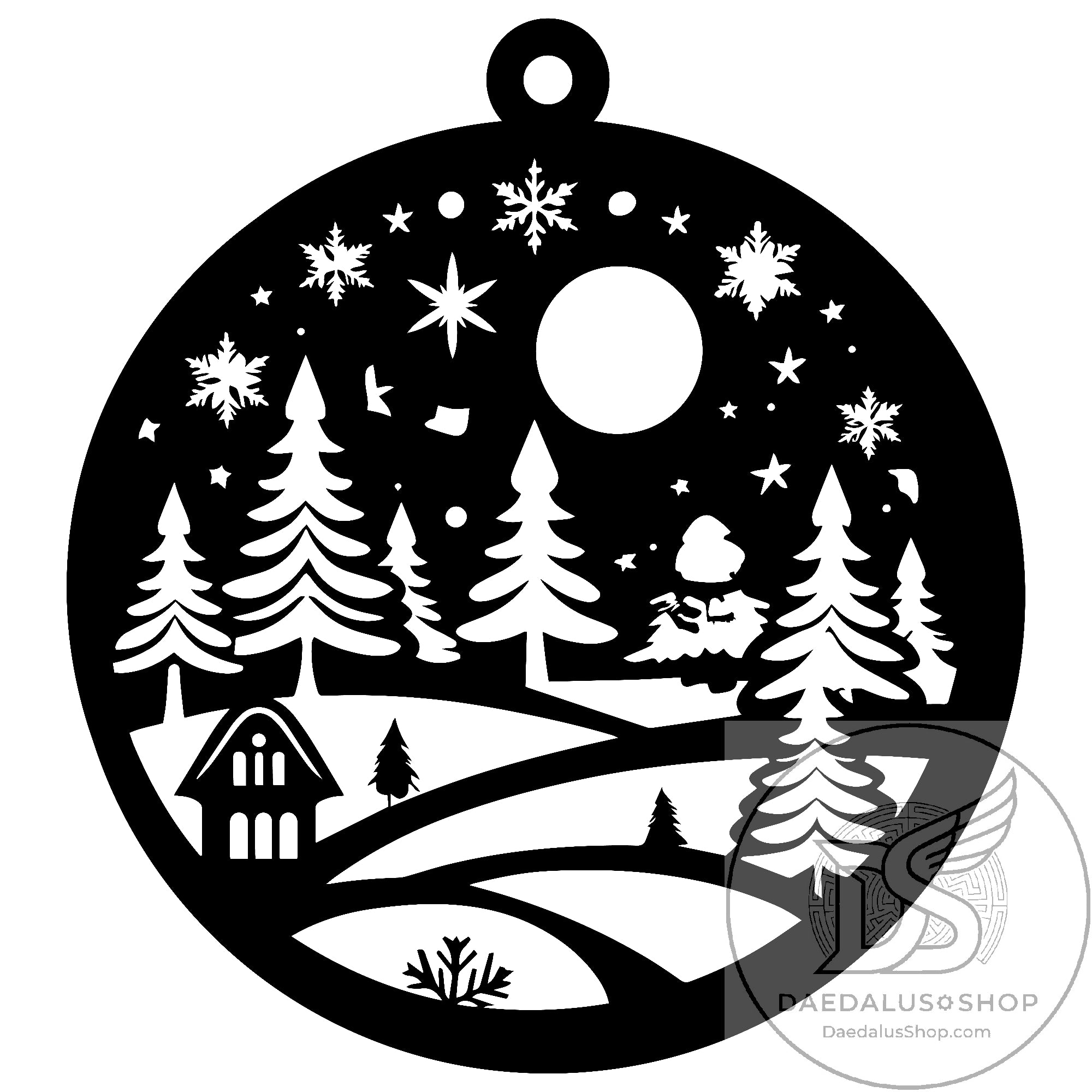 Unique Wooden Cutout Holiday Ornaments - 12 Designs