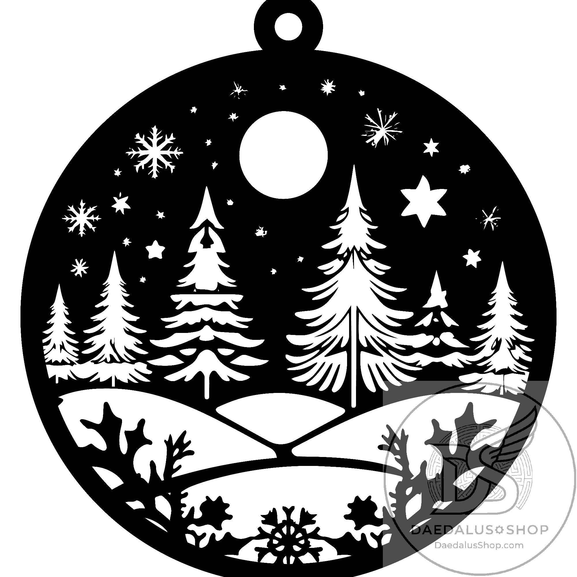 Unique Wooden Cutout Holiday Ornaments - 12 Designs