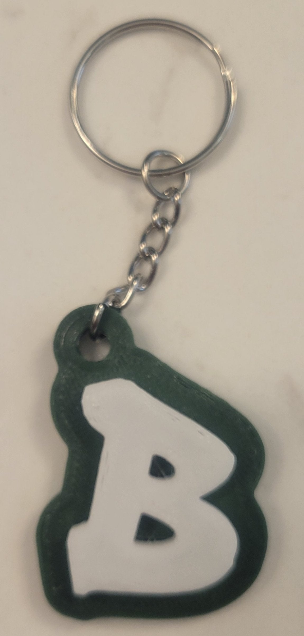 3D Printed Graffiti Style Raised Keychain - Two Colors
