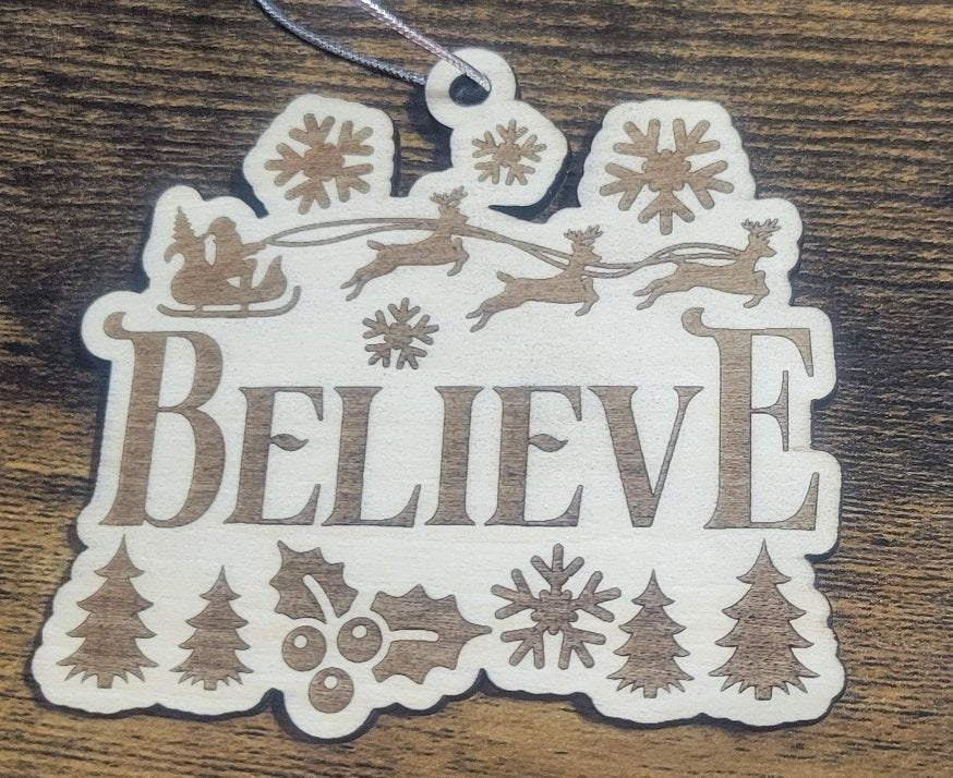 Wooden Christmas Quote Ornaments