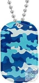 Custom Engraved Geo Trackable Dog Tag with Travel Bug Logo - Rectangular