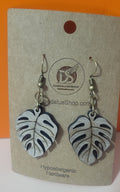 Leaf WalnutEarrings - 28mm x 25mm