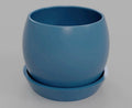 Pot Belly Plant Pot with Tray - 3D Printed