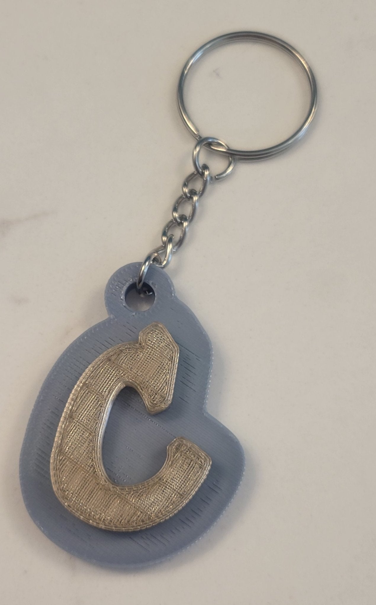3D Printed Graffiti Style Raised Keychain - Two Colors