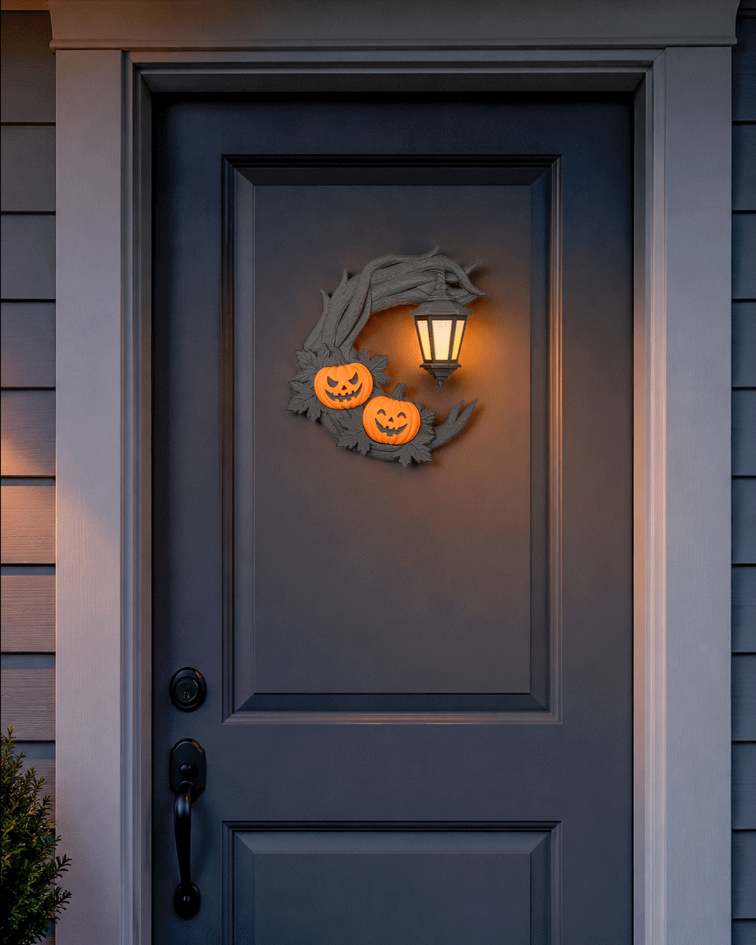 Crescent Halloween Lantern 3D Printed