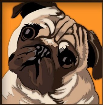 Cute Pug 3D Shadow Frame
