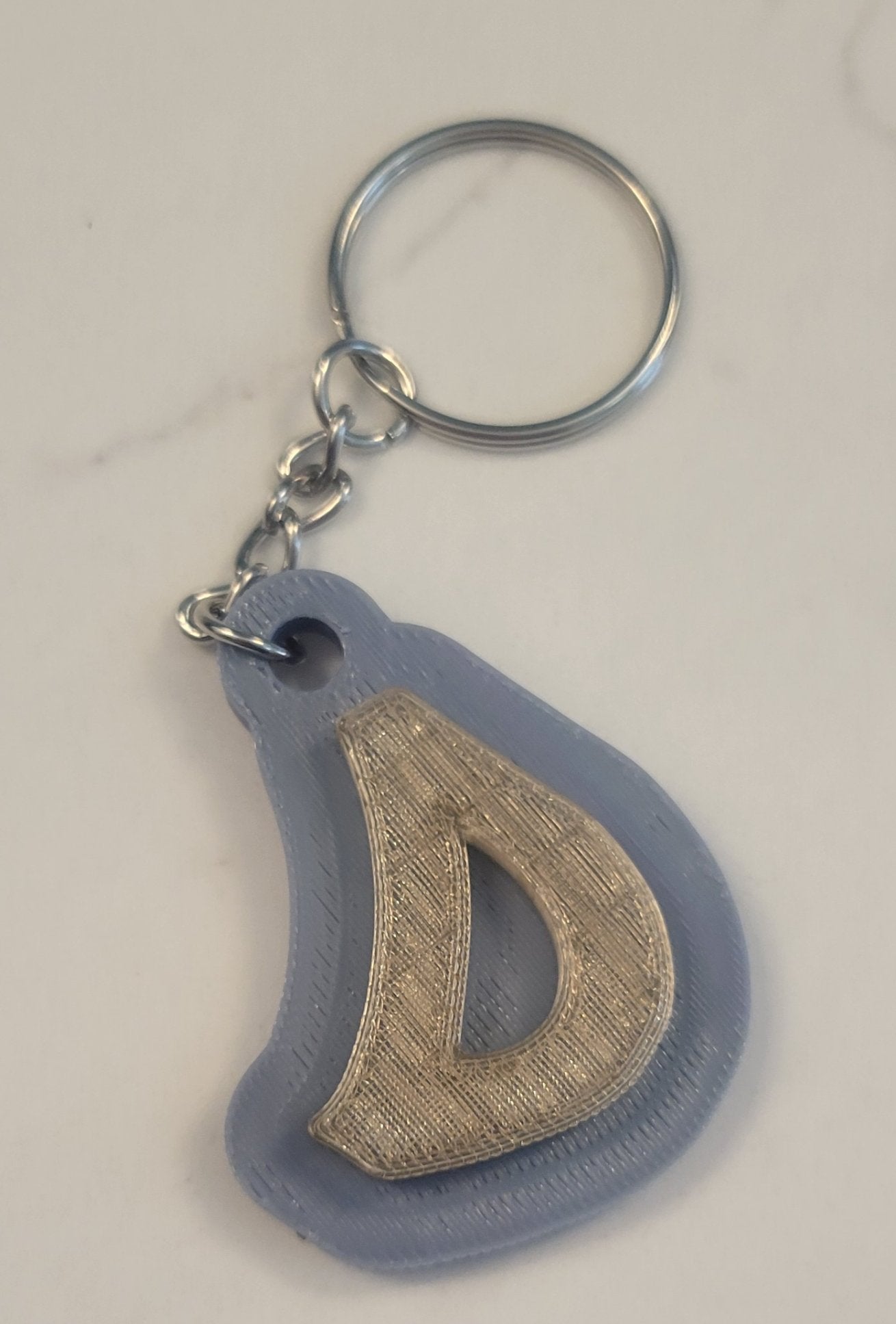 3D Printed Graffiti Style Raised Keychain - Two Colors