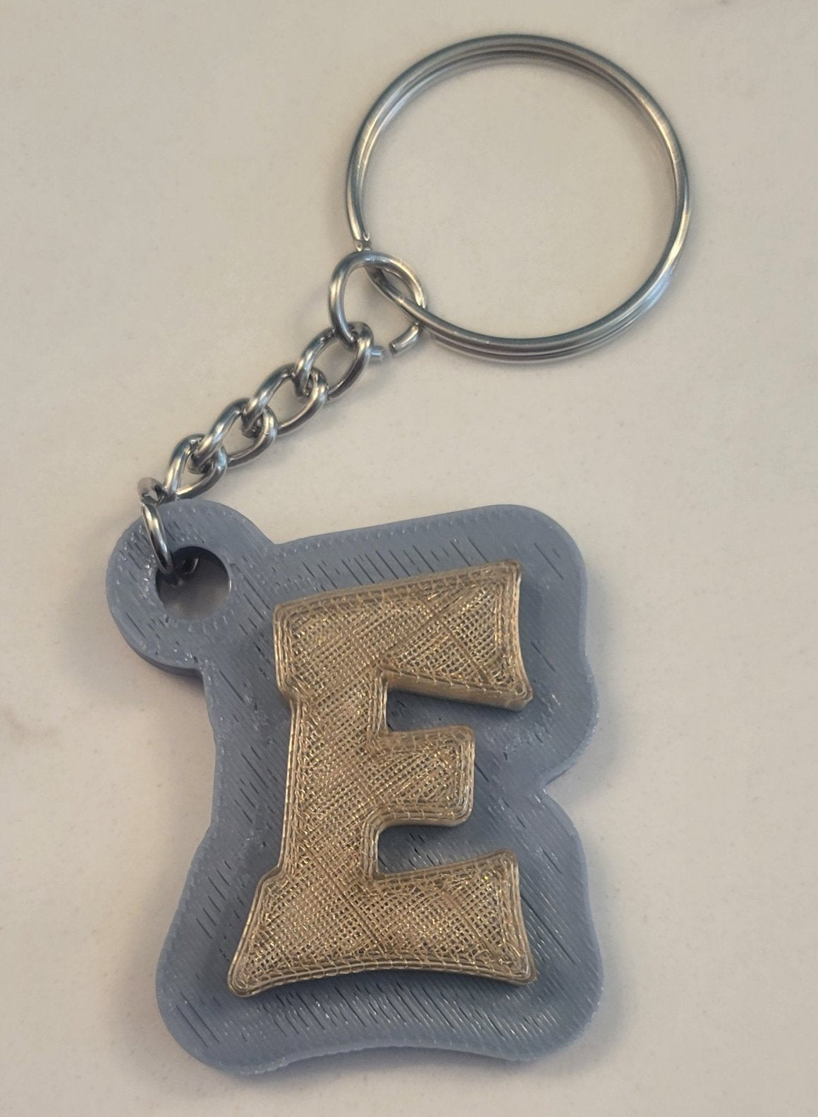 3D Printed Graffiti Style Raised Keychain - Two Colors