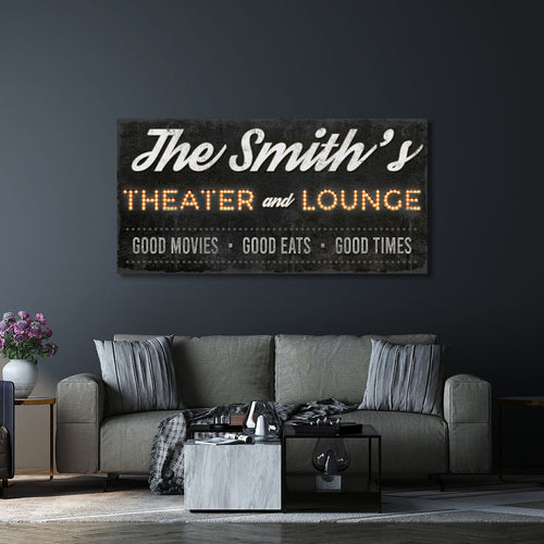 Canvas Family Theater and Lounge Sign III