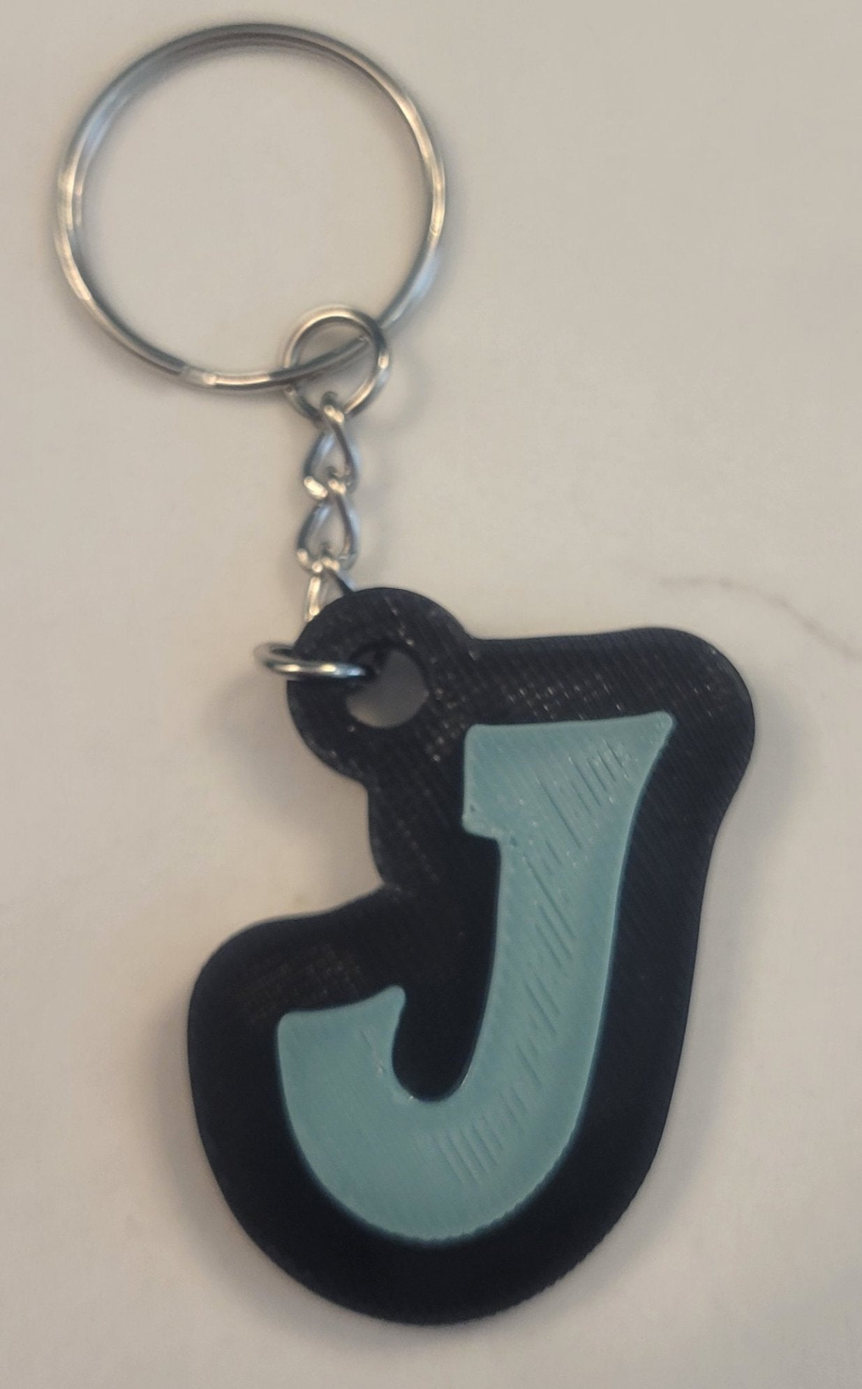 3D Printed Graffiti Style Raised Keychain - Two Colors