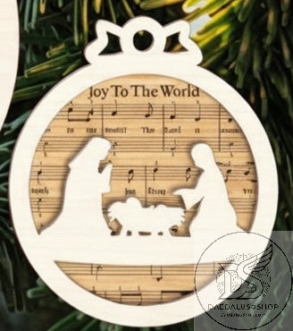 Wooden Sheet Music Ornament