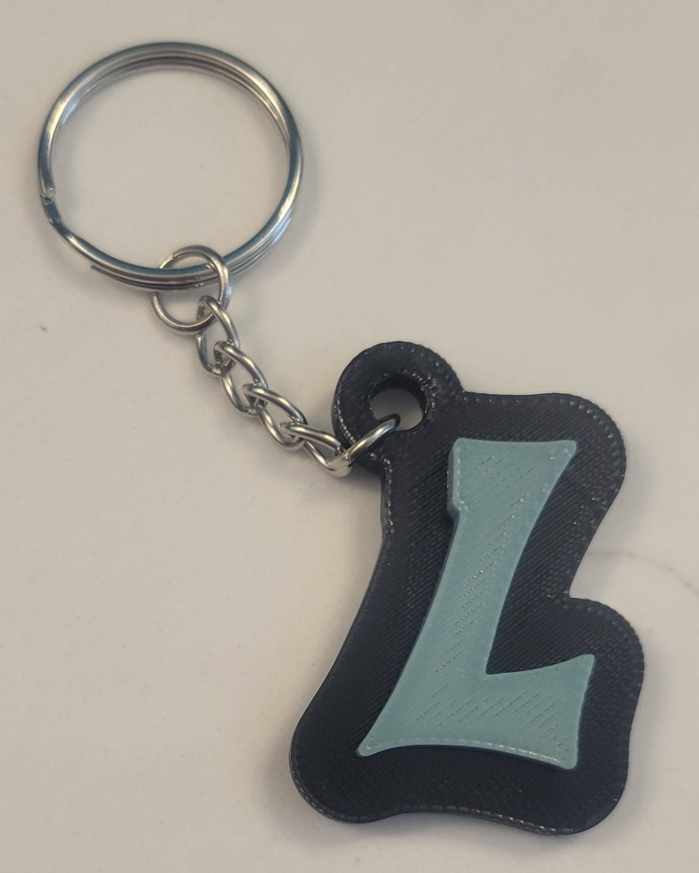 3D Printed Graffiti Style Raised Keychain - Two Colors