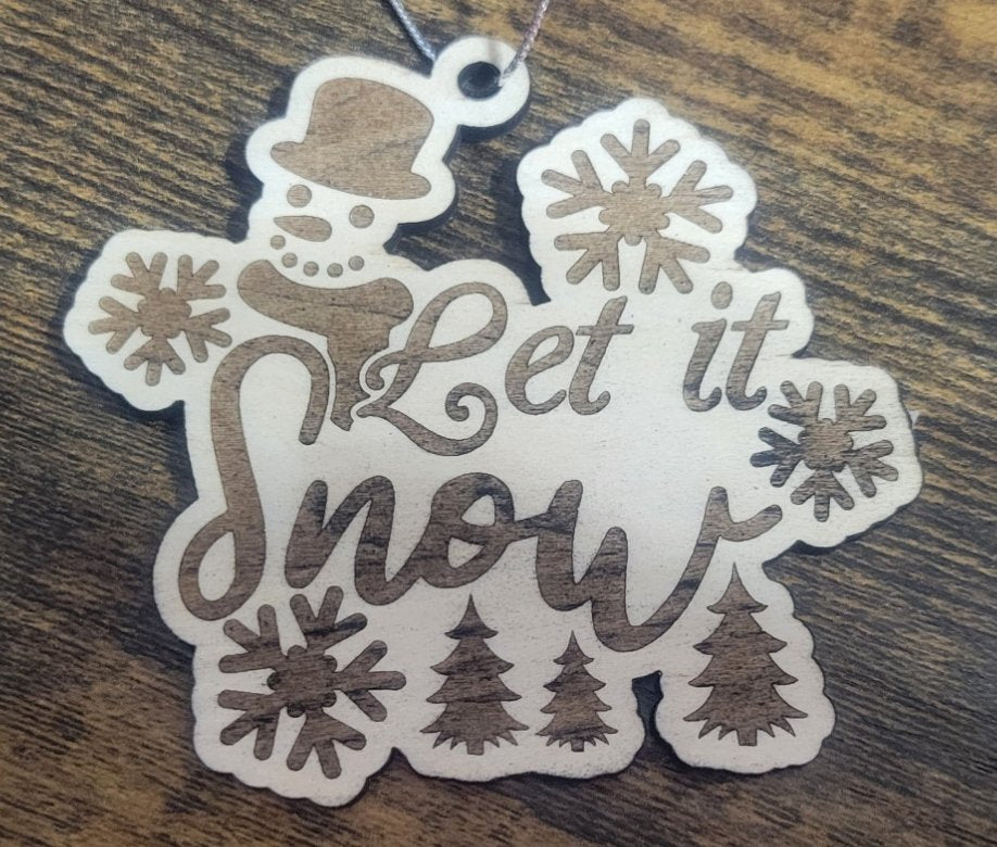 Wooden Christmas Quote Ornaments