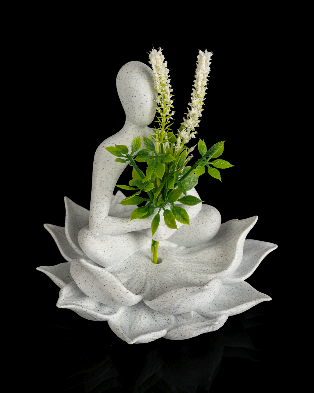 Lotus Planter Silhouette 3D Printed