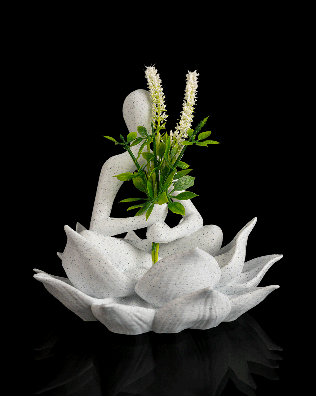 Lotus Planter Silhouette 3D Printed