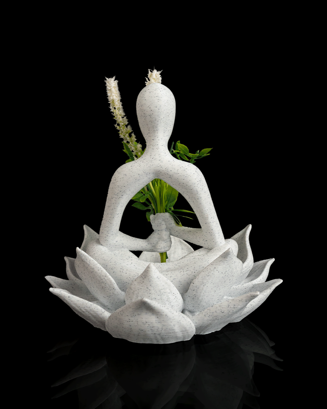 Lotus Planter Silhouette 3D Printed