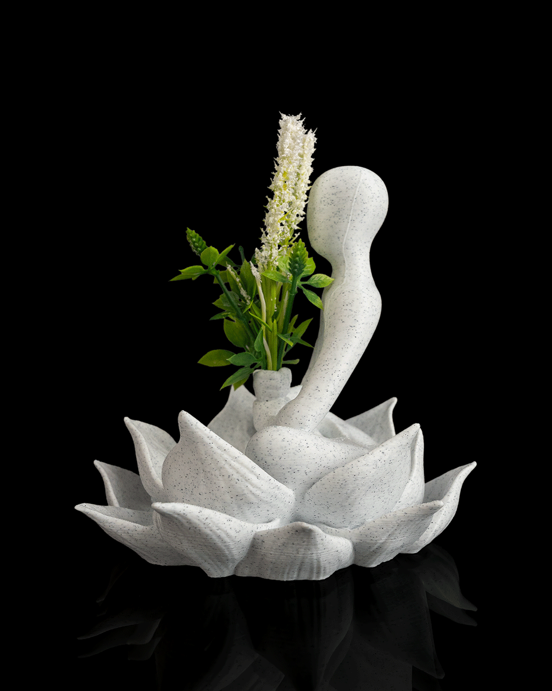 Lotus Planter Silhouette 3D Printed