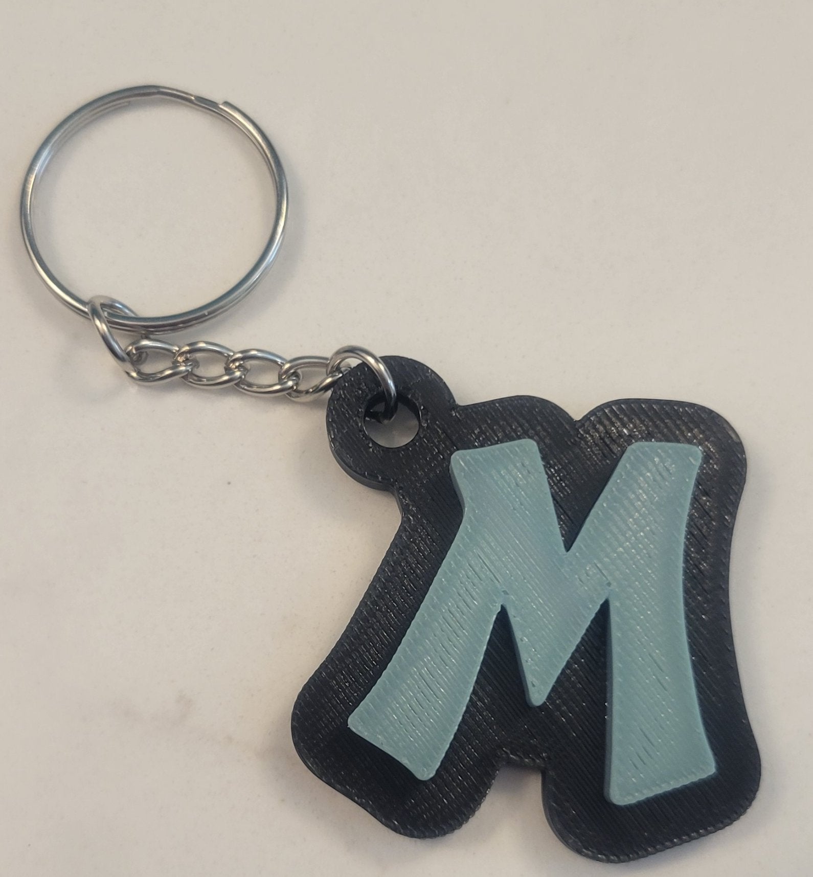 3D Printed Graffiti Style Raised Keychain - Two Colors
