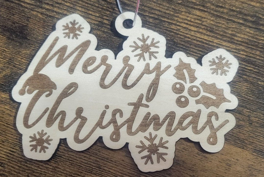 Wooden Christmas Quote Ornaments