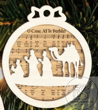 Wooden Sheet Music Ornament